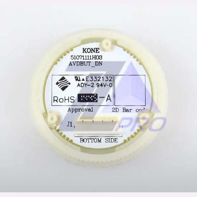 Модуль кнопочный KDS (толкатель черного цвета, белая подсветка) 51071111H03 Kone