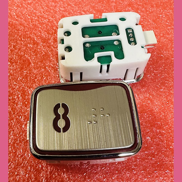 Модуль кнопочный красная подсветка код брайля AK-25B "8" AEN04C049*A Sigma