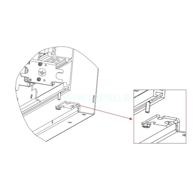 Кронштейн фасада нижний привода ДК PAX Otis
