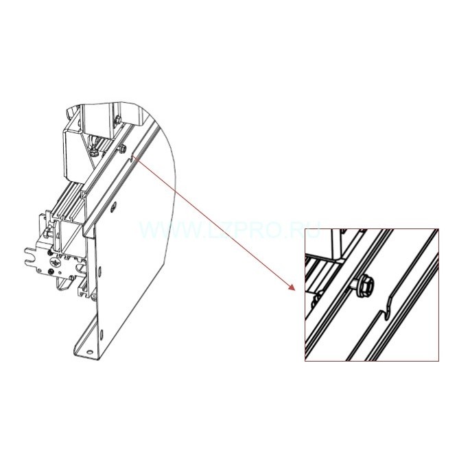 Кронштейн фасада верхний привода ДК PAX Otis