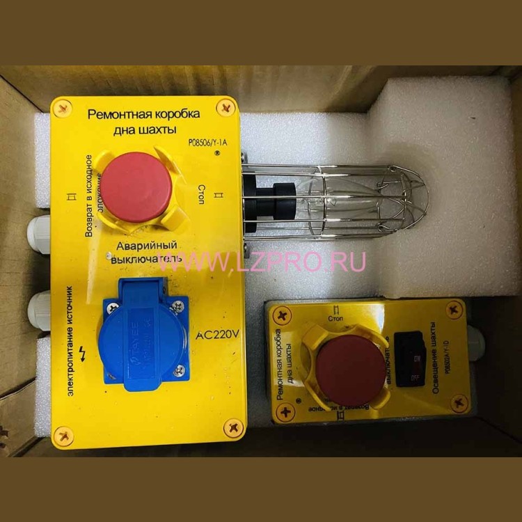 Комплект блоков приямка с выключателем освещения, кнопкой стоп, розеткой 220В XAA23750N2 XAA23750N4 Otis