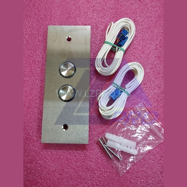 Пост вызова двухкнопочный ( подсветка красный-белый ореол) шлифованный плоский ZAA23500X4 Otis