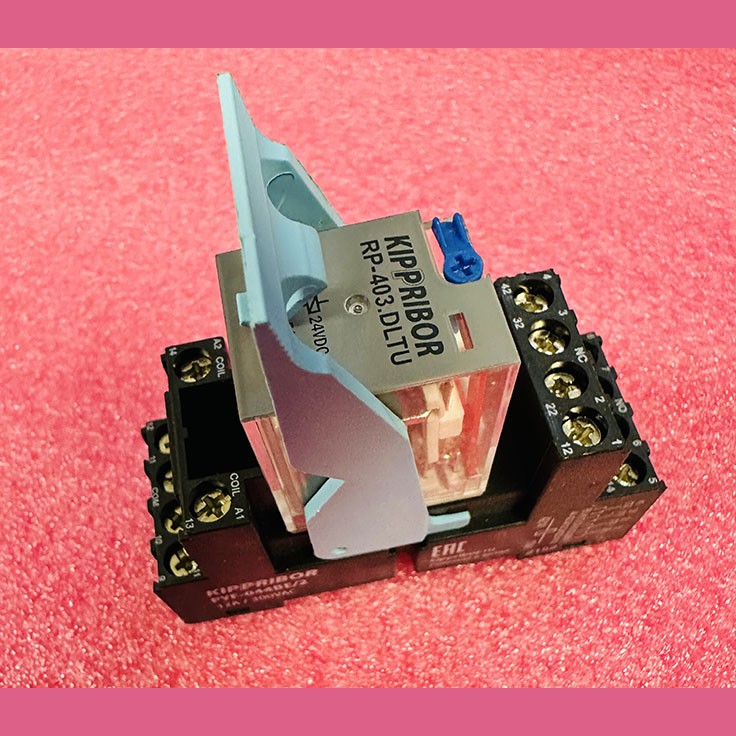 Реле промежуточное 24VDC в сборе с колодкой RP-403.DLTU KIPPRIBOR