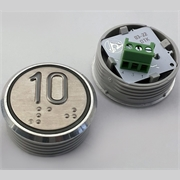 Модуль кнопочный красная подсветка "10" К1-10-К (аналог Achille Vega)