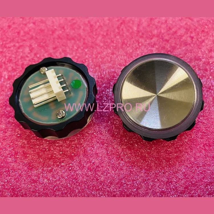Кнопка BR27B (с круговой зеленой подсветкой, шлифованная, разъем AMP) XAA323CY3A XIZI Otis