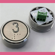 Модуль кнопочный красная подсветка "3" К1-03-К (аналог Achille Vega)