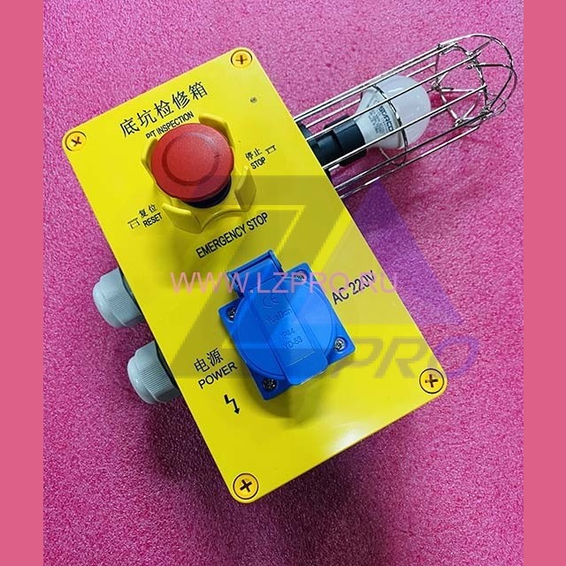 Блок приямка с освещением, кнопкой СТОП, розеткой 220V HBA23750B3