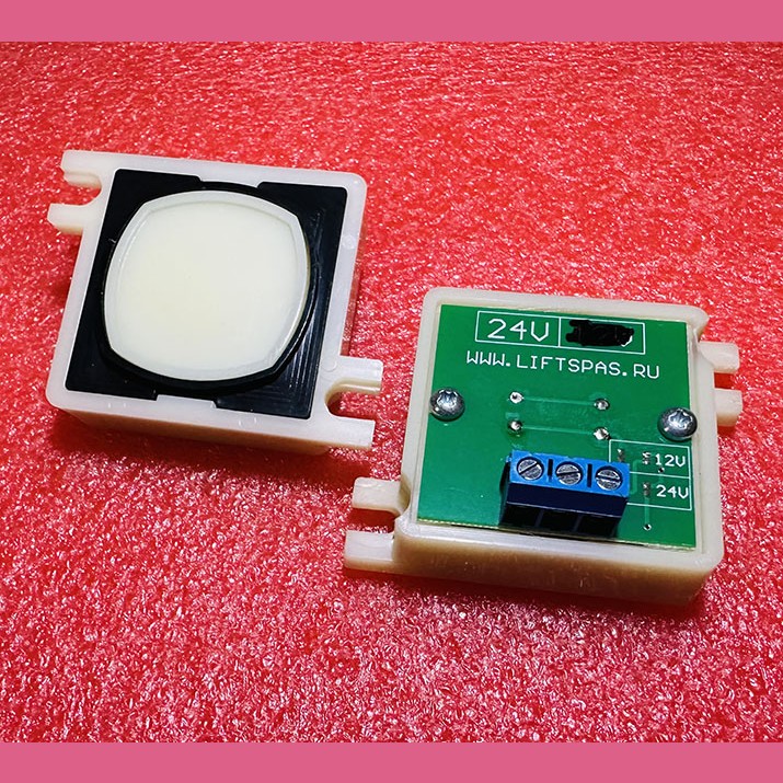 Модуль кнопочный красная подсветка "без символов" 24V B2M V4-06 Alphalift Technos