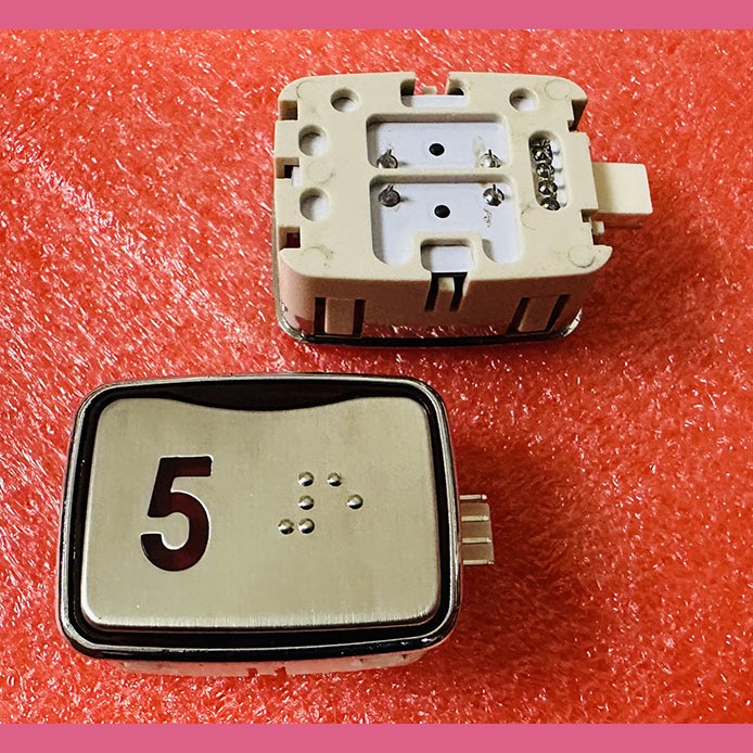 Модуль кнопочный красная подсветка код брайля AK-25B "5" AEN04C049*A Sigma