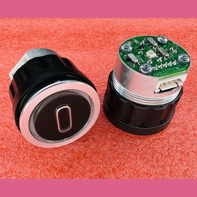 Кнопочный модуль "0" зеленая подсветка D4DUG  WELM-1101 ID:54502536.4 TRP000080 Schindler 7000