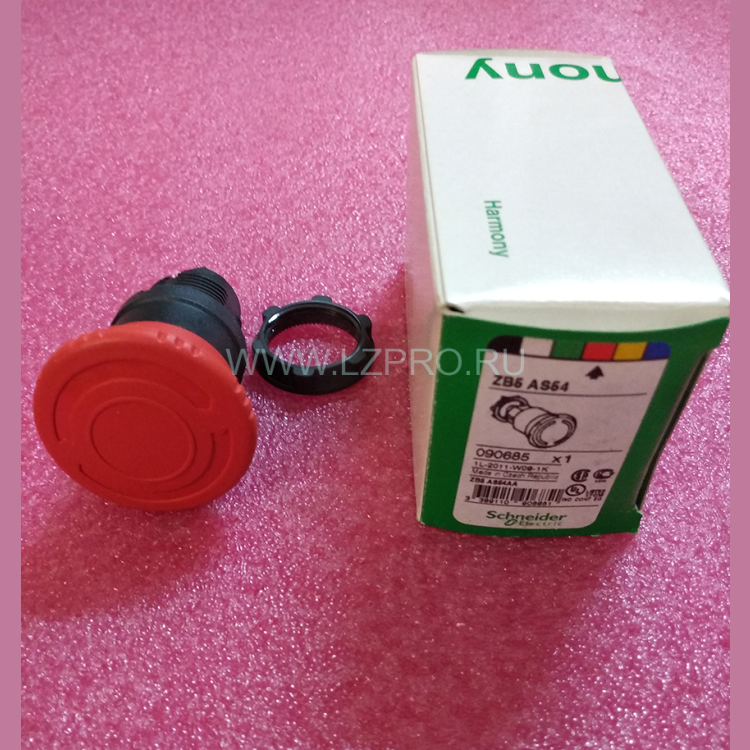 Кнопка аварийной остановки (кнопка "стоп") ZB5 AS54 1L-2011-W08-1K Schneider Electric