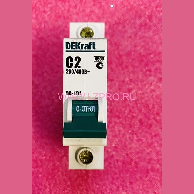 Автоматический выключатель ВА-101 1п 2А 4,5кА DEKraft хар C